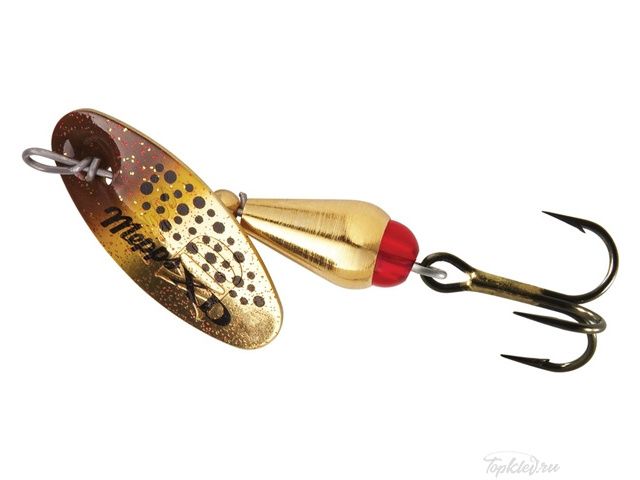 Блесна вращающаяся Mepps "XD TRI FLUO OR/BROW" блистер №1
