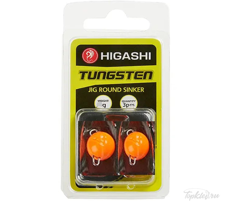 Грузила Higashi Jig Tungsten Sinker R Fluo orange 8гр (set-2pcs)
