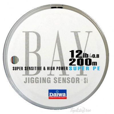 Шнур плетёный PE Daiwa - BAY JIGGING SENSOR 200m #1.5 multicolor 9кг.