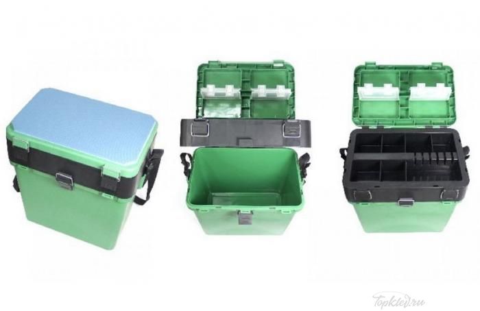 Ящик зимний Три Кита зеленый (38х36х24)