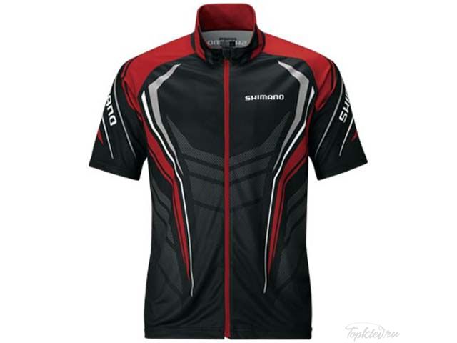 Футболка Shimano с коротким рукавом SH-052P Цв. Черная р-р. XL