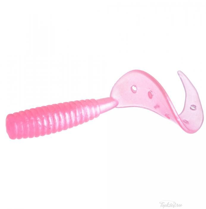 Мягкая приманка Flagman твистер Cheesy 2" pearly pink 12pc macrell