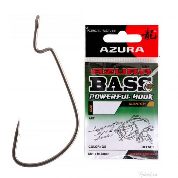 Крючок офсетный Azura Bass Powerful Hook #2/0 Крючок офсетный Azura Bass Powerful Hook #2/0