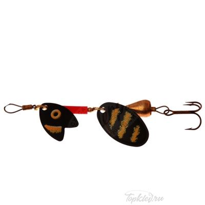 Блесна вращающаяся Mepps "Tandem Truite NOIR/JAUNE" №2 блистер