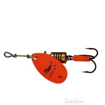 Блесна вращающаяся Mepps "Aglia Fluo Orange" №1 (3,5г) на подложке 1 шт.