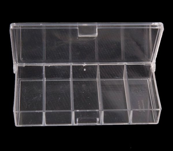 Коробочка Три Кита СВ-01 прозрачная (5 отделений) (100*50*17мм)