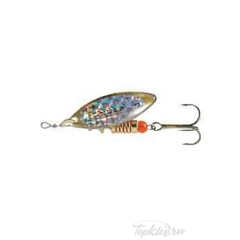 Блесна вращающаяся Mepps "Longue Rainbo OR" №2 (7г) на подложке 4 шт.