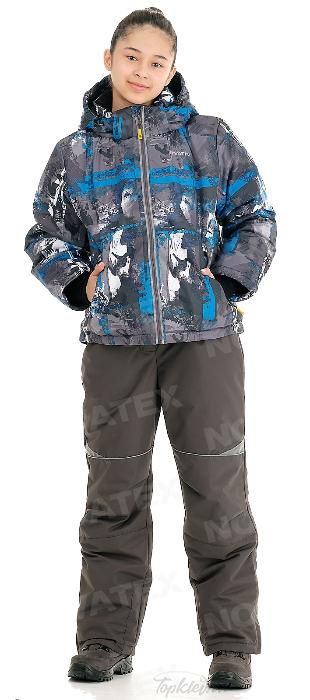 Куртка детская Novatex «Мегаполис» (таслан добби, синий) МАУГЛИ (152-158 (11-13 лет))