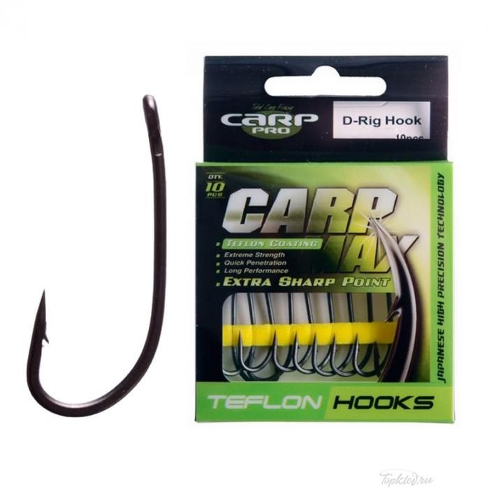 Крючки Carp Pro Teflon D-Rig Hooks №02