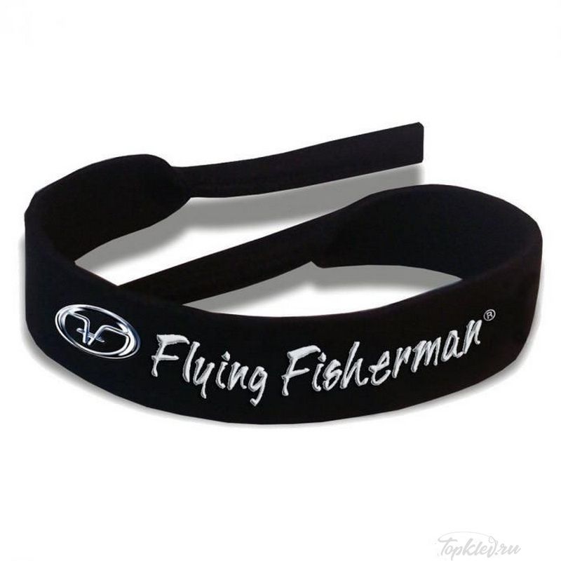 Страховочный шнурок Flying Fisherman 7630U Logo Strap Retainer, Black Neoprene/Flying Fisherman Logo
