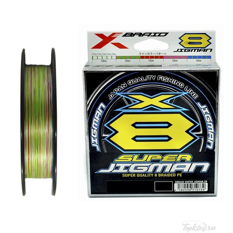 Шнур плетеный YGK X-Braid Super Jigman X8 #4 (300 м, 0.33 мм, 27.2 кг) #5Color
