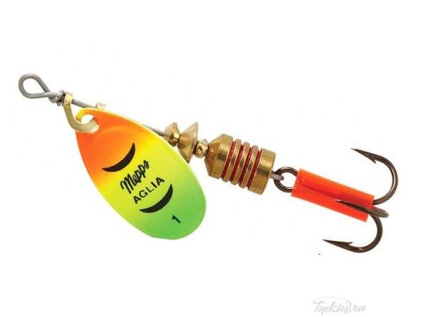 Блесна вращающаяся Mepps "Aglia OR/TIGER" блистер №1