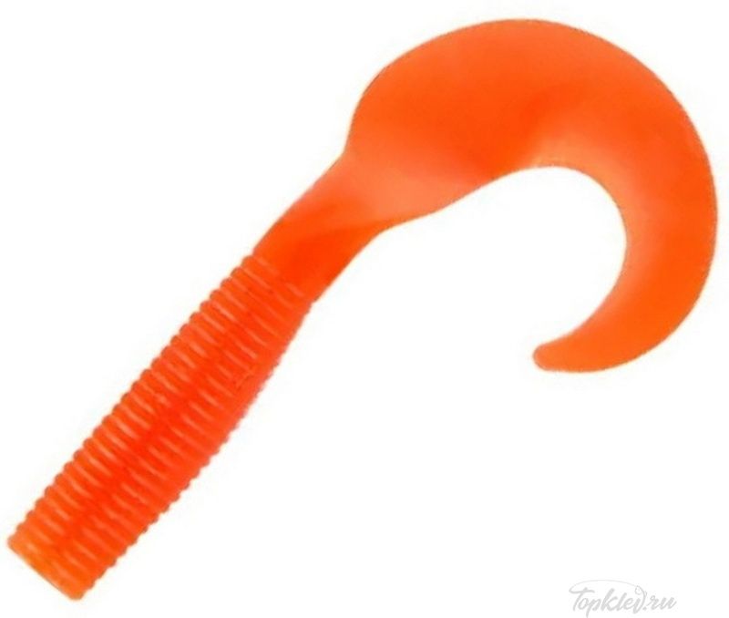 Приманка мягкая Allvega "Flutter Tail Grub" 8см 3,6г (7шт.) цвет crazy carrot