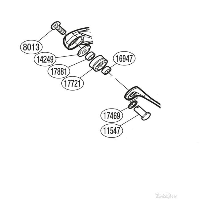 Запасная часть для катушки Shimano Line Roller Set набор ролика лесоукладывателя (PK0400)