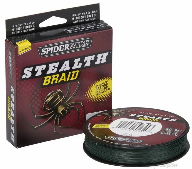 Шнур плетеный Spiderwire Stealth Green 137m 0,38mm 56.2kg