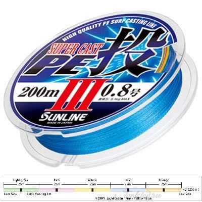 Шнур плетеный Sunline SUPER CAST PE NAGEⅢ 250mHG #0.4
