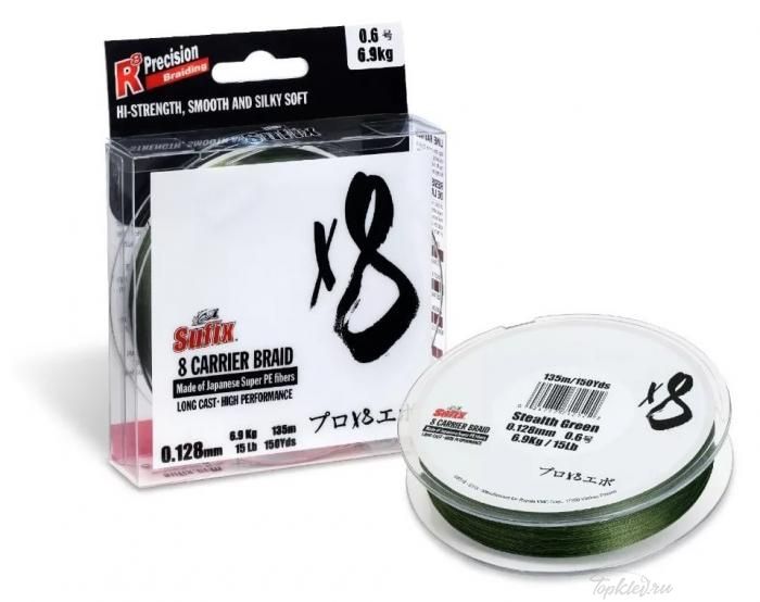 Шнур плетеный Sufix X8 135 м PE 1.2/0,185мм 15,5кг зеленый