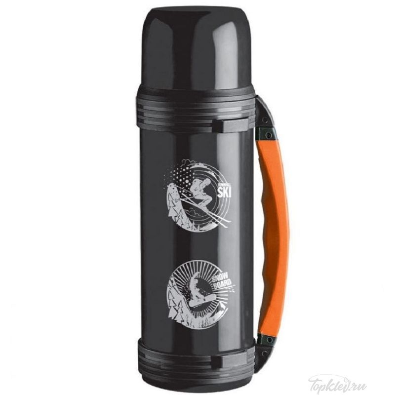 Термос Barouge SPORT/TOURISM нержавеющая сталь с ручкой ЧЕРНЫЙ BT-415F 1200мл