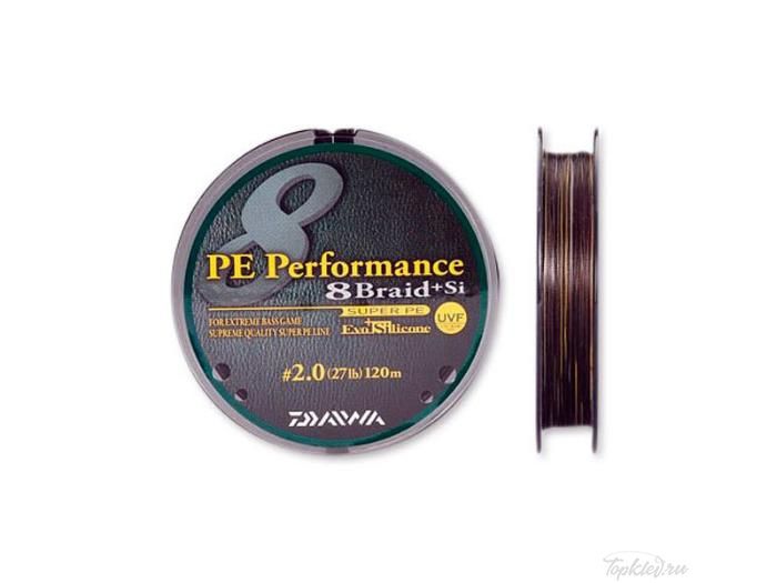 Шнур плетёный Daiwa - PE PERFORMANCE 8 Braid+SI 120 м #2.0 12,5кг.