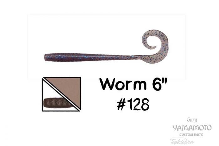 Приманка Gary Yamamoto Worm 6" #128