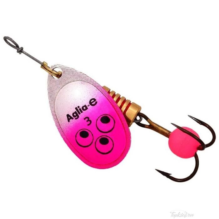 Блесна вращающаяся Mepps "Aglia E" №3 Pink Bright на подложке 1 шт.