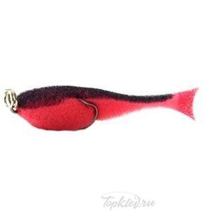Поролоновая рыбка Контакт (двойник),8 см красн-черн (1упак*5шт)