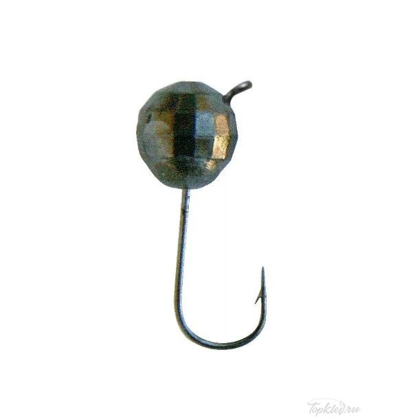 Мормышка вольфрамовая Dixxon-Rus Шар с ушком фигурный d7, черный никель (10шт)