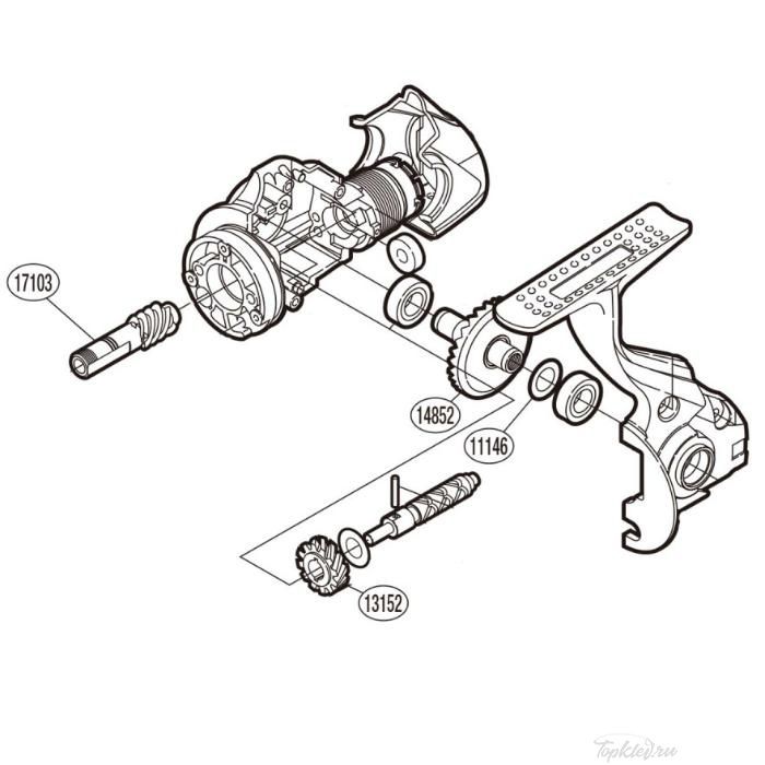 Запасная часть для катушки Shimano IDLE GEAR шестерня привода бесконечника (RD13152)