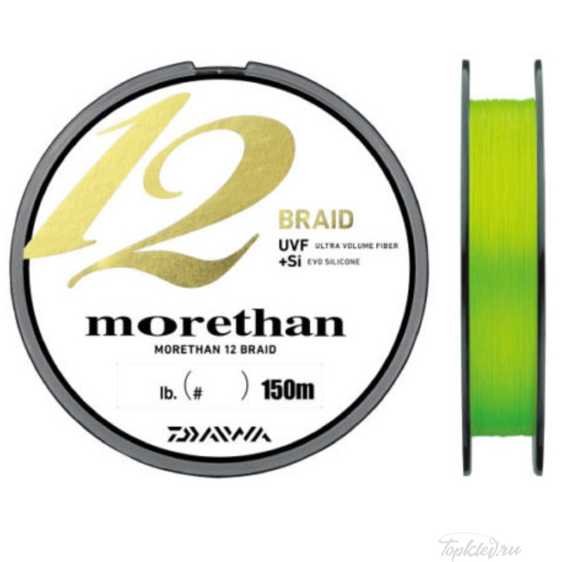 Шнур плетеный PE DAIWA - MORETHAN UVF S12EX 1.0 150m GREEN