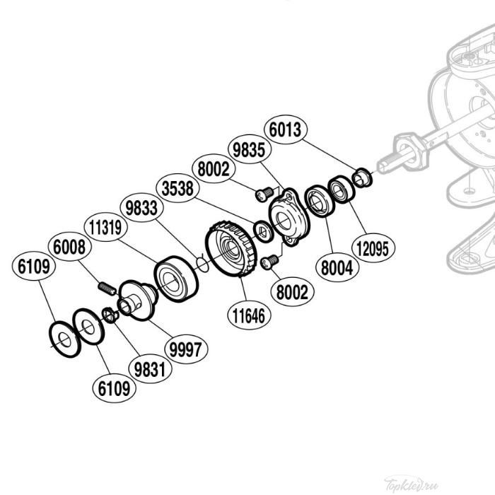 Подшипник штока Shimano Bearing Waterproof © (RD8004)