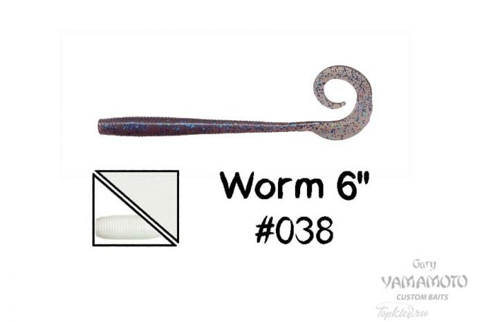 Приманка Gary Yamamoto Worm 6" #038
