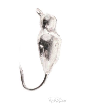 Мормышка вольфрамовая Dixxon-Rus Клоп + шар с ушком M, серебро (10шт)