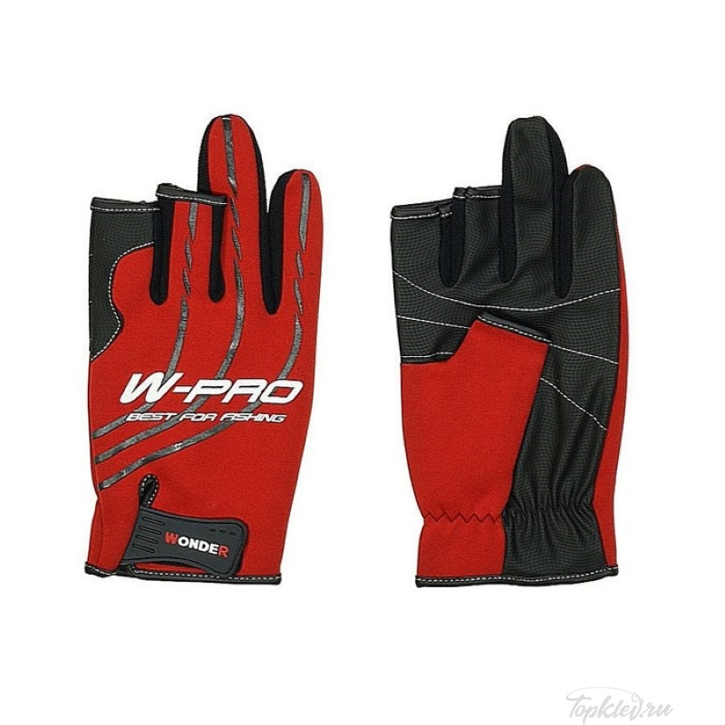 Перчатки неопреновые Wonder W-PRO WG-FGL023 (красные, с пальцем), р. L