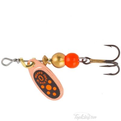 Блесна вращающаяся Mepps "Black Fury ORANGE CU" №1 (3,5г) на подложке 1 шт.