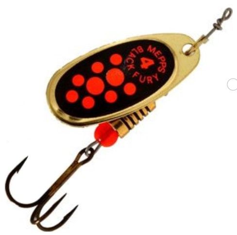 Блесна вращающаяся Mepps "Black Fury ORANGE OR" №4 (8г) на подложке 1 шт.