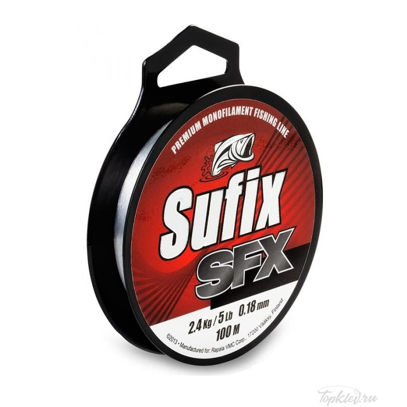 Леска Sufix SFX прозрачная (100м 0,18 мм 2,4кг)