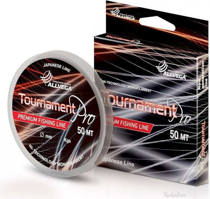 Леска Allvega Tournament pro 0.12мм (50м) (2,15кг) (прозрачная)