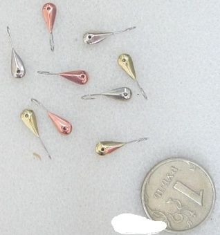 Мормышка свинцовая Dixxon Тип-155 медь 4мм х 8,5мм, 0,3г (упак. 10шт.)
