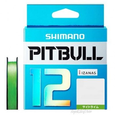 Шнур плетёный PE Shimano PL-M62R PITBULL PE12 200m GREEN #1.2 12,9kg.