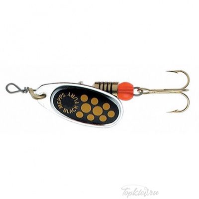 Блесна вращающаяся Mepps "Black Fury JAUNE AG" №2 (4,5г) на подложке 1 шт.
