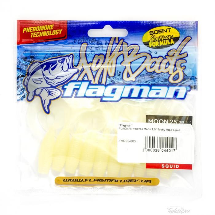Мягкая приманка Flagman твистер Moon 2,5" firefly 10pc squid