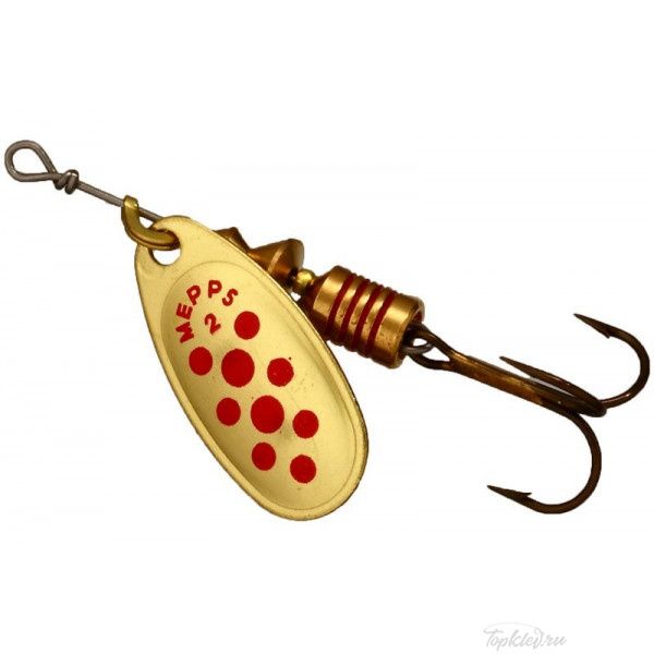 Блесна вращающаяся Mepps "Comet PTS Rouges OR" №0 (2г) на подложке 1 шт.