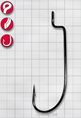 Крючок Gamakatsu Worm 34 (SPR) (BL) №1 (6шт.)