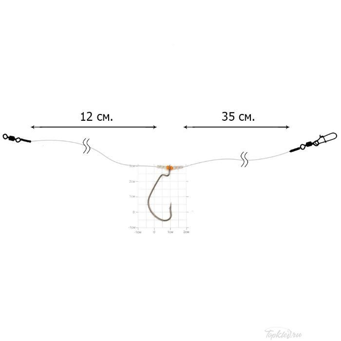 Оснастка спиннинговая Dixxon DROP SHOT (L-40см , крючок №6, тест 6кг)