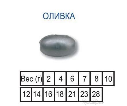 Груз скользящий Пирс "Оливка" 12гр. (20шт.)