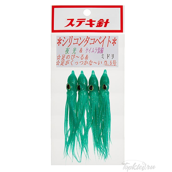 Приманка силиконовая Yamai Silikon Takobaite 3.5 #Midori (4 шт)