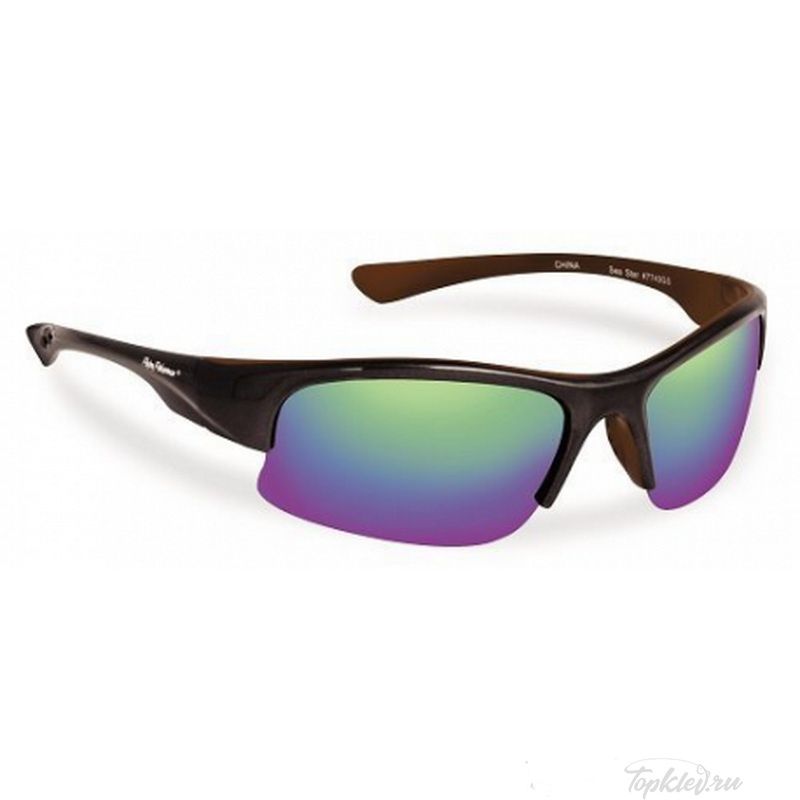 Очки Flying Fisherman 7743BA Sea Star, Black-Brown, Amber/Green Mirror