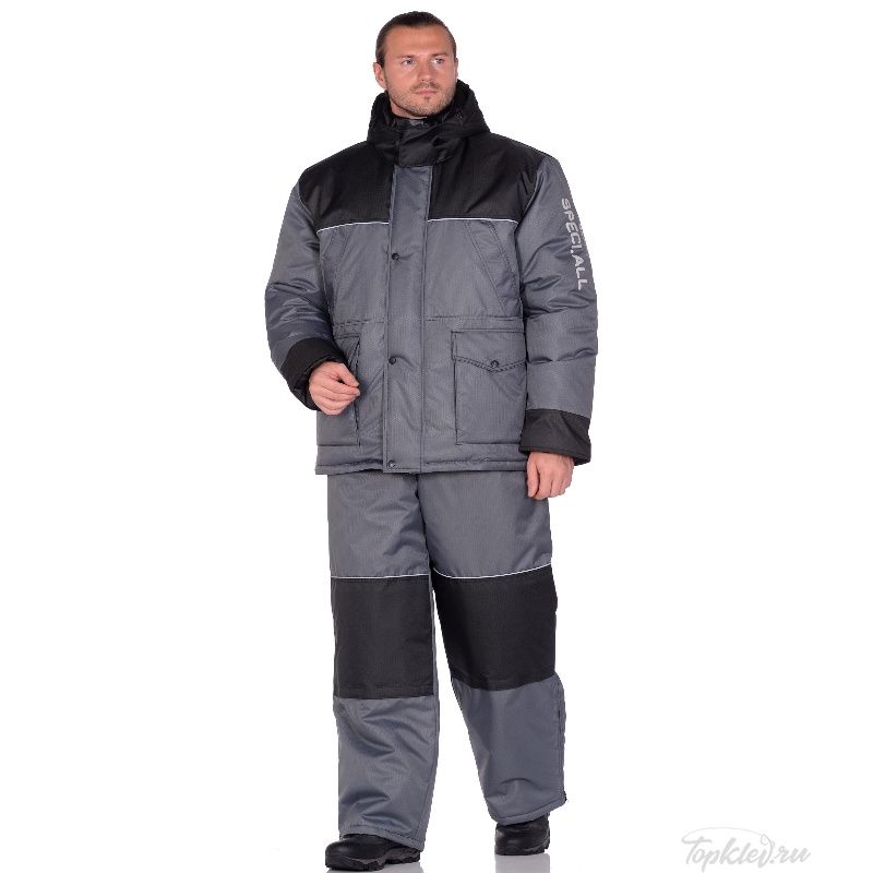Костюм зимний Woodline ИРБИС серо/черный р.44-46/170 Костюм зимний Woodline ИРБИС серо/черный р.44-46/170