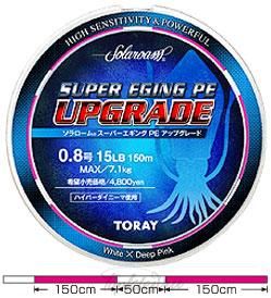Шнур плетёный PE Toray SUPER EGING PE UPGRADE 150м #0.6 красно-белый 4,7кг.