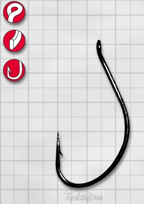 Крючок Gamakatsu Worm 39 (BL) №2 (12шт.)